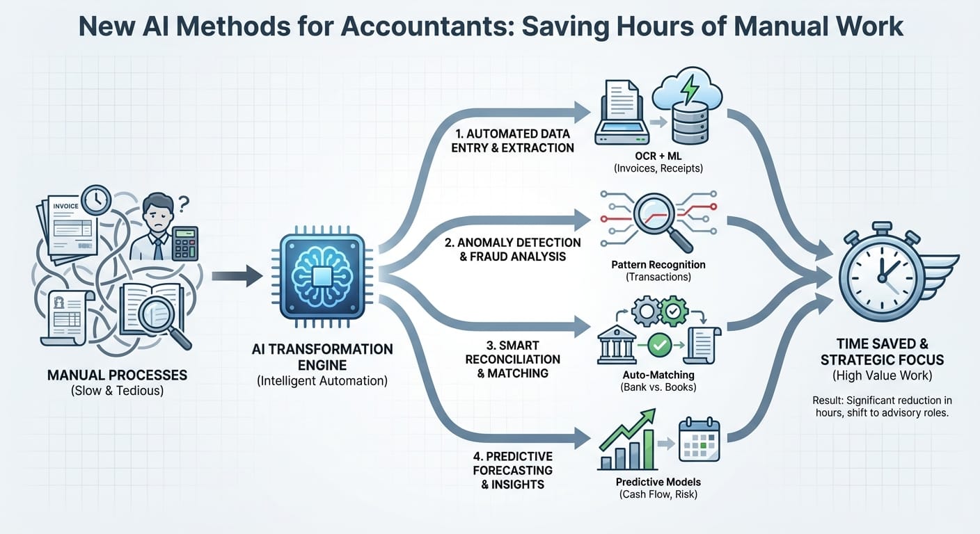 New AI Methods for Accountants That Save Hours of Manual Work infographic