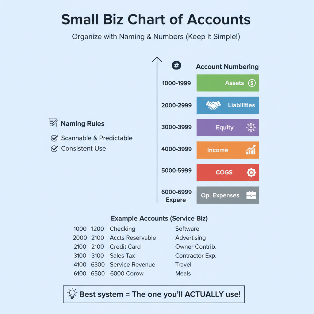 How to Set Up a Simple Chart of Accounts for Your Small Business infographic