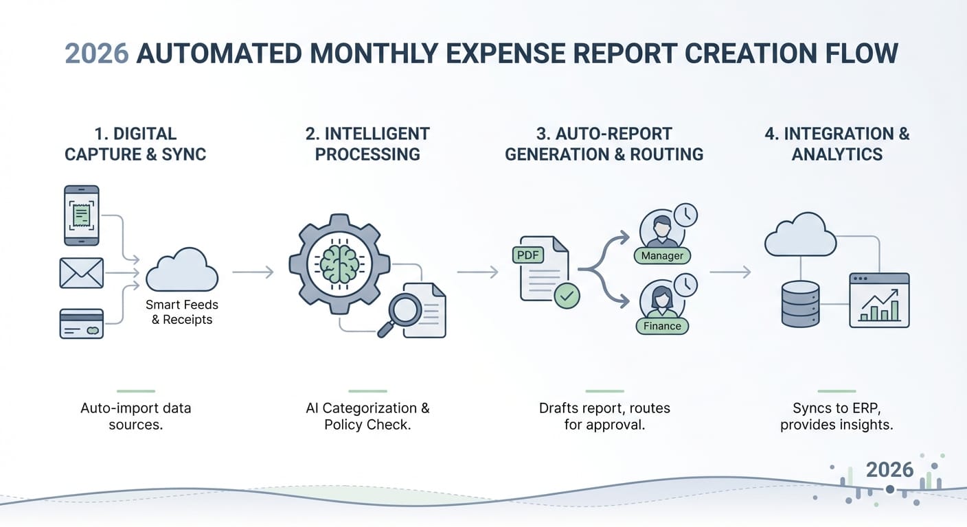How to Automate Monthly Expense Report Creation in 2026 infographic