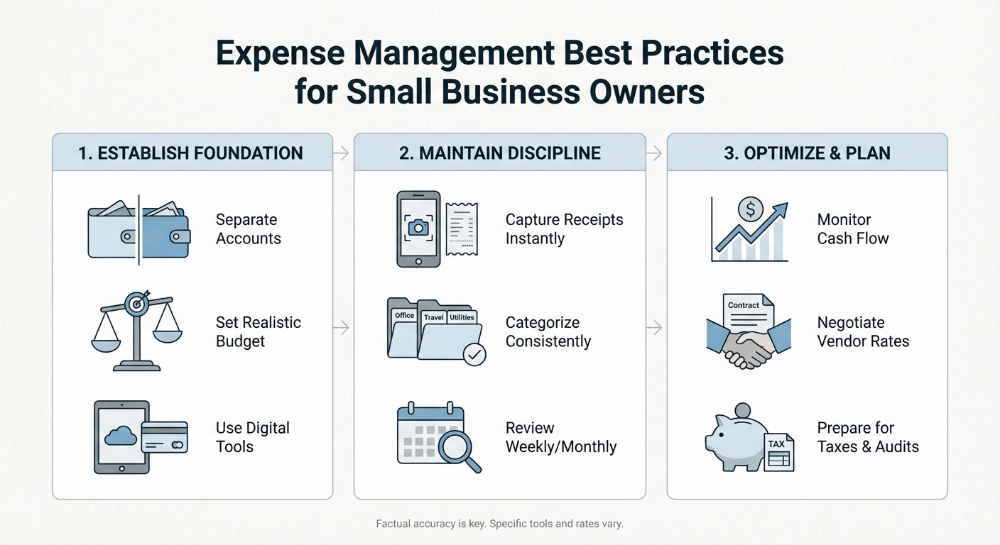 Expense Management Best Practices for Small Business Owners infographic